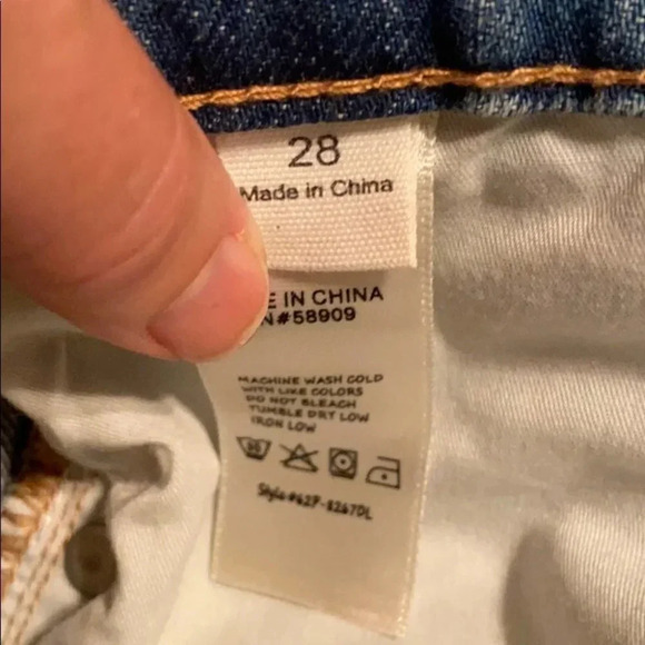 Chelsea & Violet Frayed Blue Jean Cutoff Shorts - Picture 8 of 10